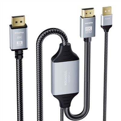 Kabel Adaptor HDMI 2.1 Ke DisplayPort 1.4